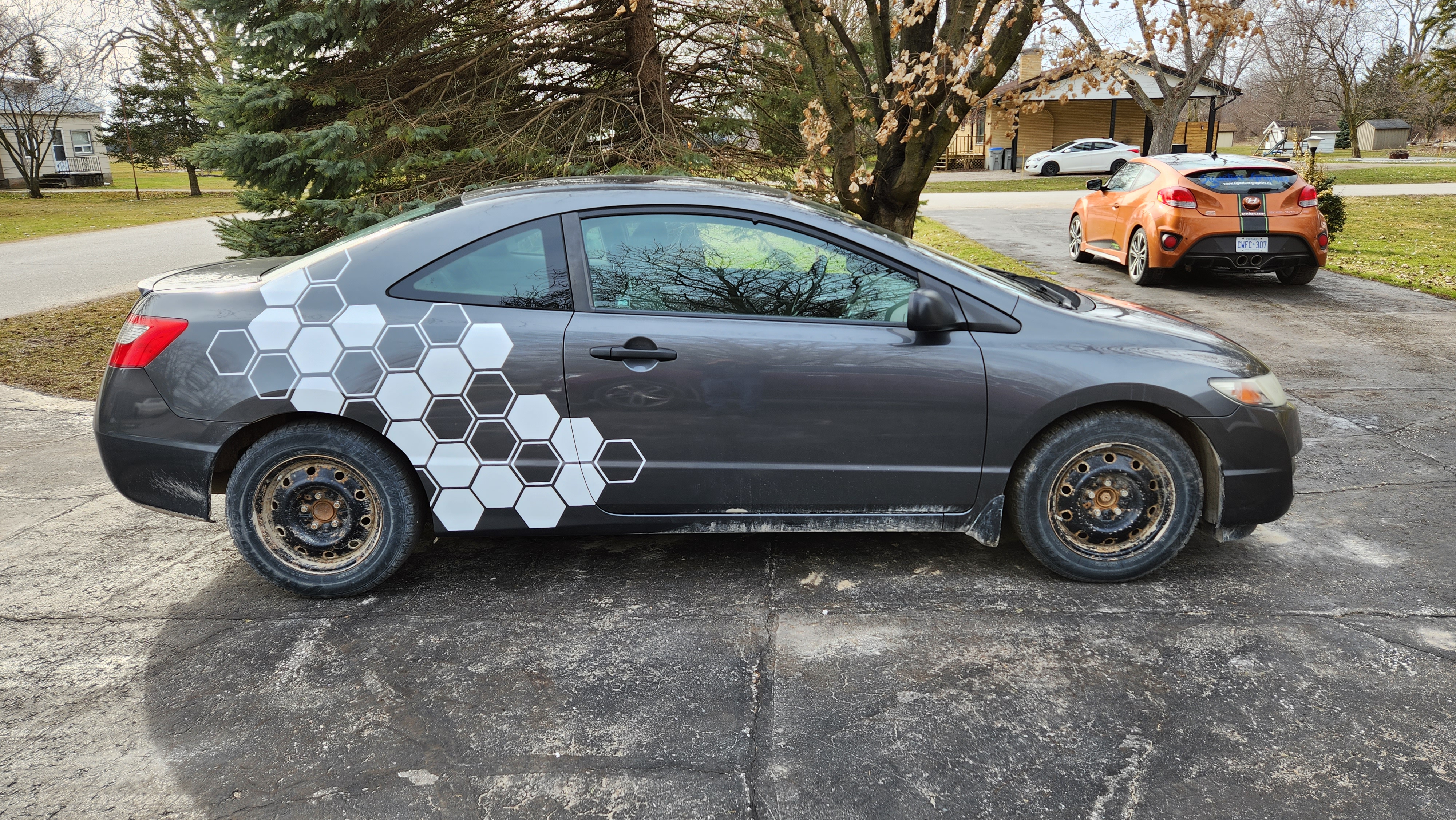 Honda Civic Honeycomb Graphic Design